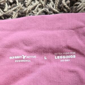 Old Navy Active PowerChill Mauve Leggings, Size L
